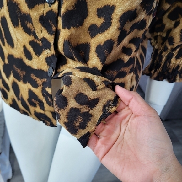 Brandless - LEOPARD printed blouses vintage - Picture 6 of 7